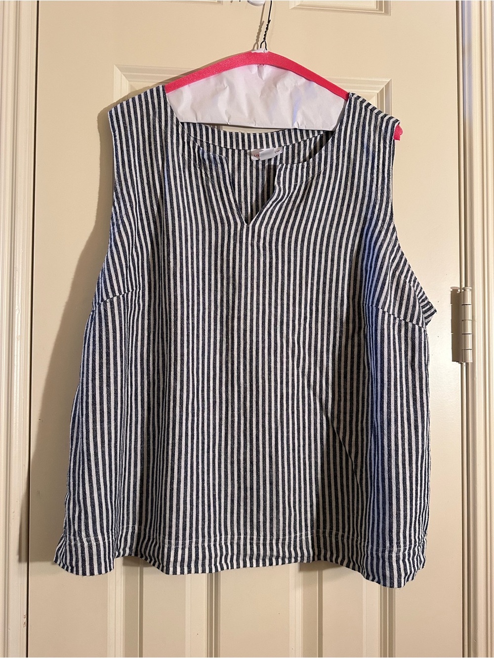 Liz Claiborne Striped Linen Tank Top